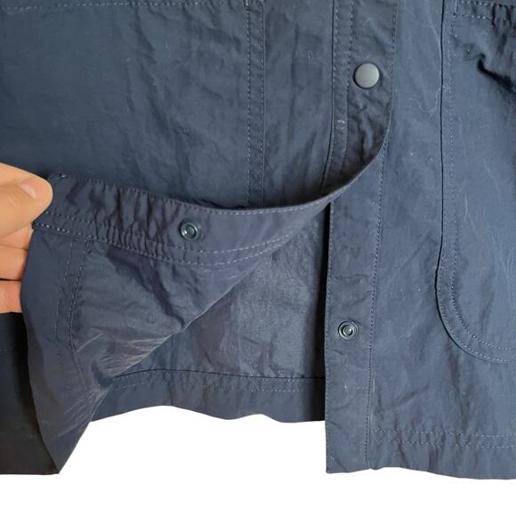 Mountain Hardwear Women's Stryder Long Sleeve Shirt Blue Snap Button Up Size L - Picture 8 of 14